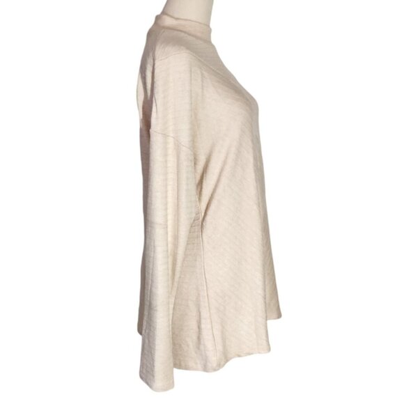 Fortune & Ivy Off White Long Sleeve Mock Neck Knit Top Women's Size L - Picture 2 of 13